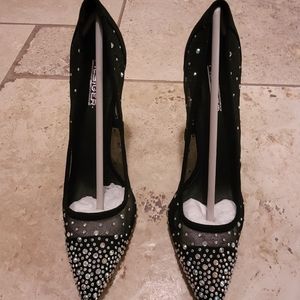 Fiebiger Dynasty Black Rhinestone heels